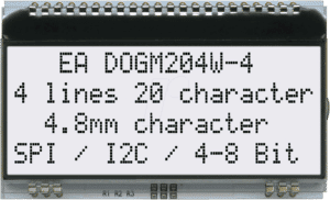 EA DOGM204W-A - LCD-Textmodul