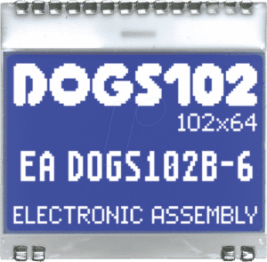 EA DOGS102B-6 - LCD-Grafikmodul mit Display-RAM