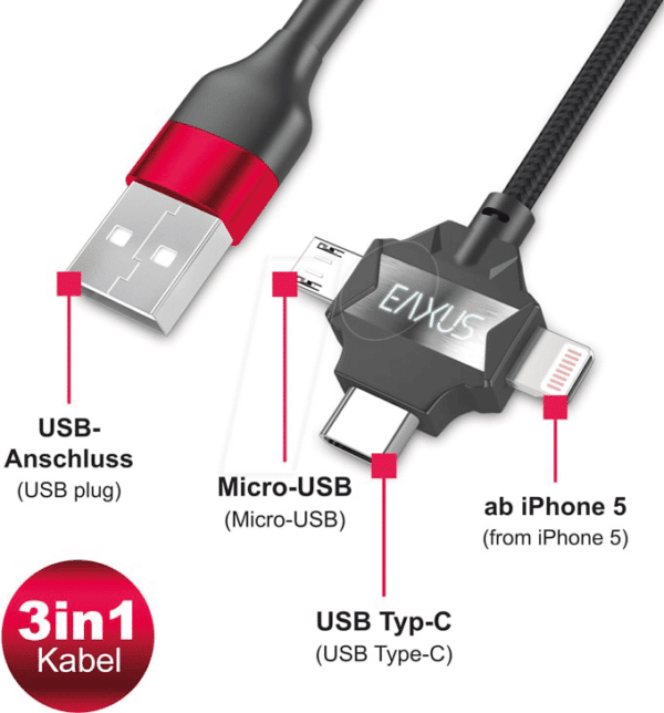 EAXUS LK3X1 - Ladekabel