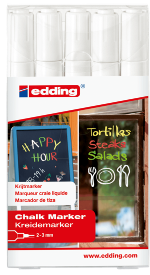 EDDING 4095/5S - Kreidemarker Set 5 Stück