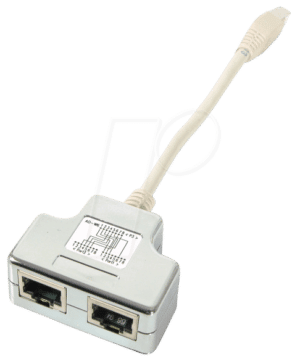 RJ45 VERTEILER 6 - Modularverteiler 2xRJ45-Buchsen 1xStecker Cat6