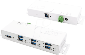 EXSYS 1189HMVS3W - USB 3.0 7-Port Industrie-Hub