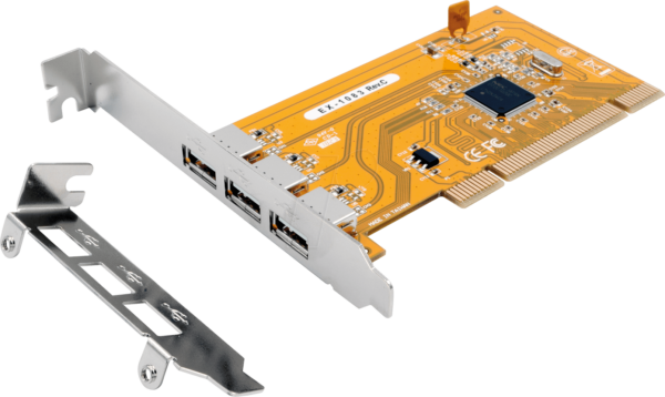 EXSYS EX-1083 - 3 Port USB 2.0 PCI Karte inkl. Low Profile Bügel
