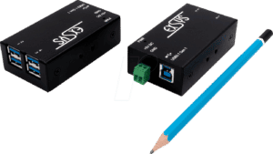 EXSYS EX-1180HMS - Kleinster 4 Port USB 3.0 Metall HUB inkl. Din-Rail Kit