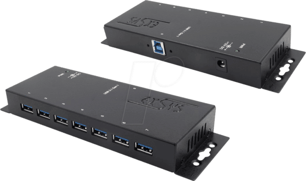 EXSYS EX1188HMS3 - USB 3.0 7-Port Industrie-Hub