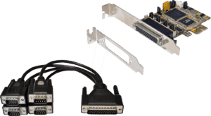EXSYS EX-44384 - EXSYS PCIe Karte 4S Seriell RS-232 + Kabel