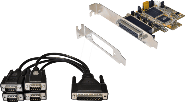 EXSYS EX-44384 - EXSYS PCIe Karte 4S Seriell RS-232 + Kabel