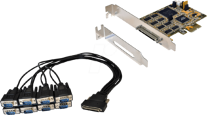 EXSYS EX-44388 - EXSYS PCIe Karte 8S Seriell RS-232 + Kabel