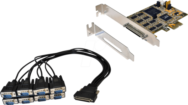 EXSYS EX-44388 - EXSYS PCIe Karte 8S Seriell RS-232 + Kabel