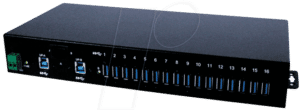 EXSYS EX1116HMVS - 16 Port USB 3.0 Metall HUB (Din-Rail)
