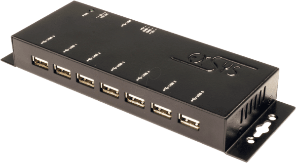 EXSYS EX-1178S - USB2.0 7-Port Metall Hub - Überspannungsschutz
