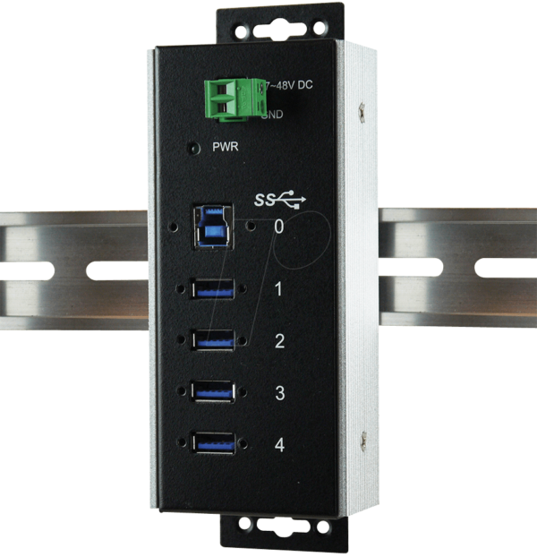 EXSYS 1185HMVSWT - USB3.0 4-Port Metall Hub - Überspannungsschutz