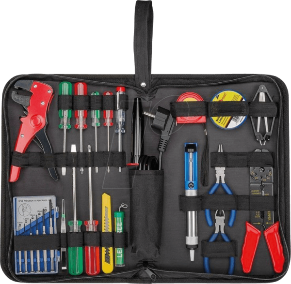 FIXPOINT 45243 - Werkzeugtasche und Lötkolben Set