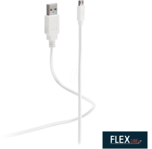 FLX FL31-72186 - USB-Lade-Synckabel USB A auf micro B weiß
