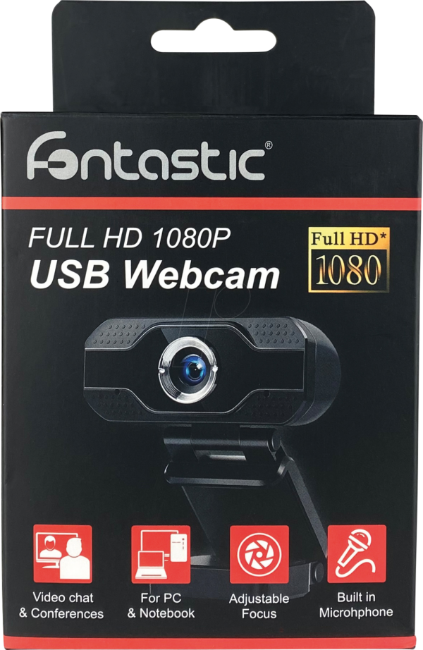 FONTASTIC 257001 - Webcam USB Full HD 1080p