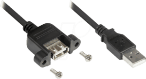 GC 2511-05E - USB 2.0 Verlängerung Stecker A an Einbaubuchse A