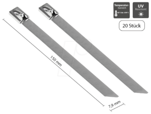 GC KAB-E15X79 - Edelstahl-Kabelbinder