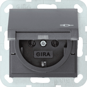 GIRA55 SKSK ANT - Schutzkontaktsteckdose mit Klappdeckel anthrazit