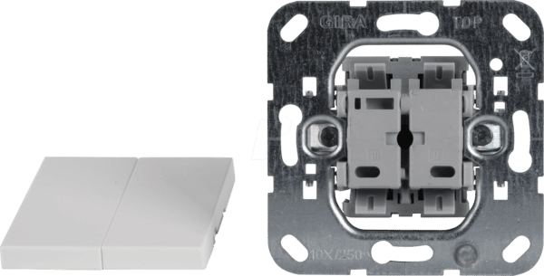 GIRA55 2W RWM - Wechselschalter Reinweiß seidenmatt 2-fach