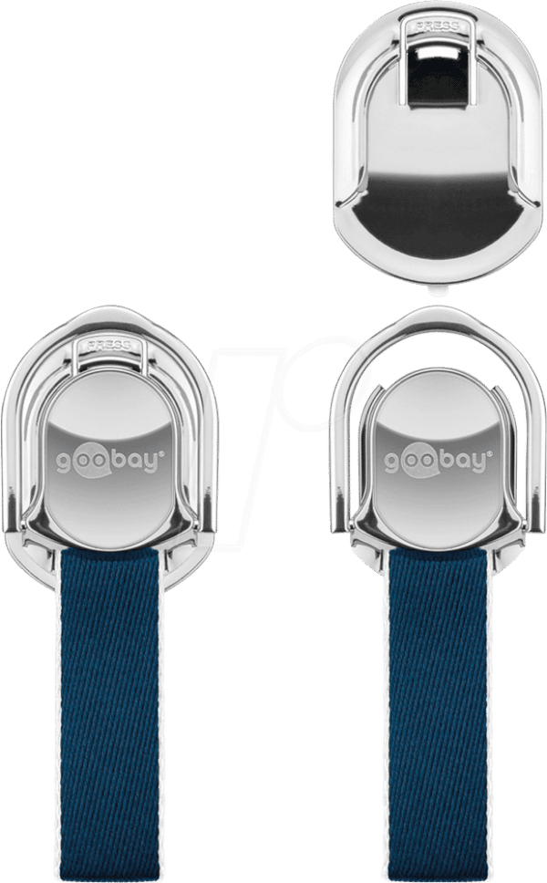 GOOBAY 41061 - Fingerhalterung für Smartphone (silber/blau)