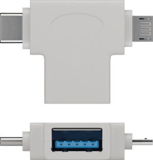 GOOBAY 55555 - Goobay T-Adapter USB-A auf USB 2.0 Micro-B