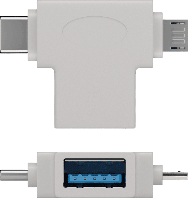 GOOBAY 55555 - Goobay T-Adapter USB-A auf USB 2.0 Micro-B
