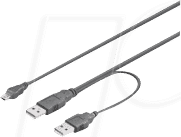 GOOBAY 93587 - USB 2.0 Dual Power Hi-Speed Kabel