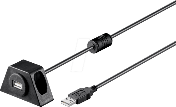 GOOBAY 95444 - USB 2.0 Verlängerungskabel mit Montagehalterung 0