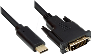 GC M0110 - Kabel USB-C Stecker < DVI 24+1 Stecker
