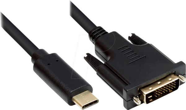 GC M0110 - Kabel USB-C Stecker < DVI 24+1 Stecker