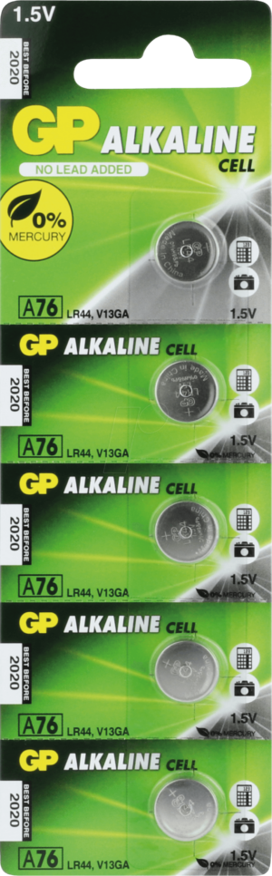 GP LR 44 5X - Alkaline Knopfzelle