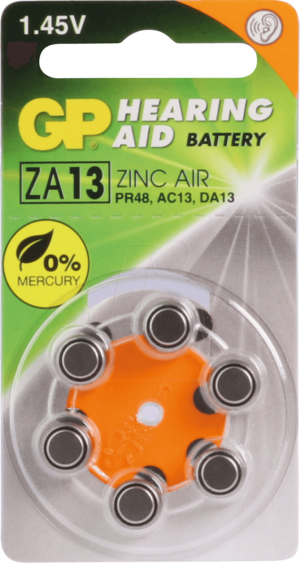 GP V13 D6 - Hörgerätebatterie