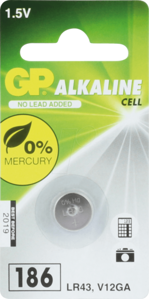 GP LR 43 - Alkaline Knopfzelle