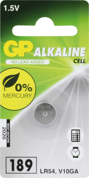 GP LR 54 - Alkaline Knopfzelle