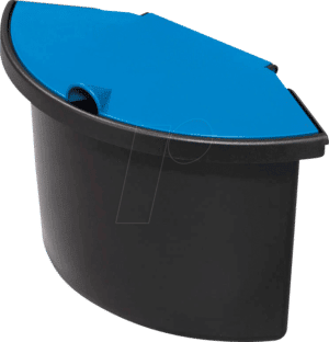 HELIT H61060-93 - Abfalleinsatz schwarz mit Deckel für Papierkorb