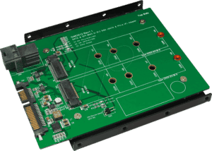 ICY IB-CVB517M2 - Konverter 2 x M2 SSD < 1 x SATA III + 1 x mini SAS HD Host