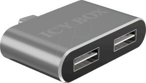 ICY IB-HUB1201-C - USB 2.0 Hub 2 Port USB Type-C > 2x USB Typ-A