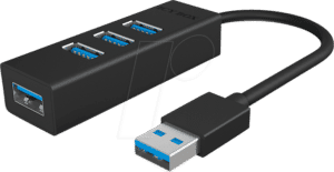 ICY IB-HUB1419U3 - USB 3.0 4-Port Alu Hub