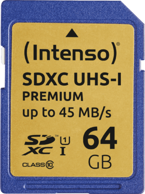 INTENSO 3421490 - SDXC-Speicherkarte 64GB