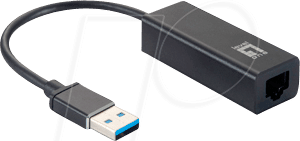 LEVELONE USB0401 - Adapter USB 3.0 Typ-A>1x LAN RJ45 kompakt schwarz