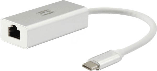LEVELONE USB0402 - Adapter USB-C>1x LAN RJ45 kompakt silber