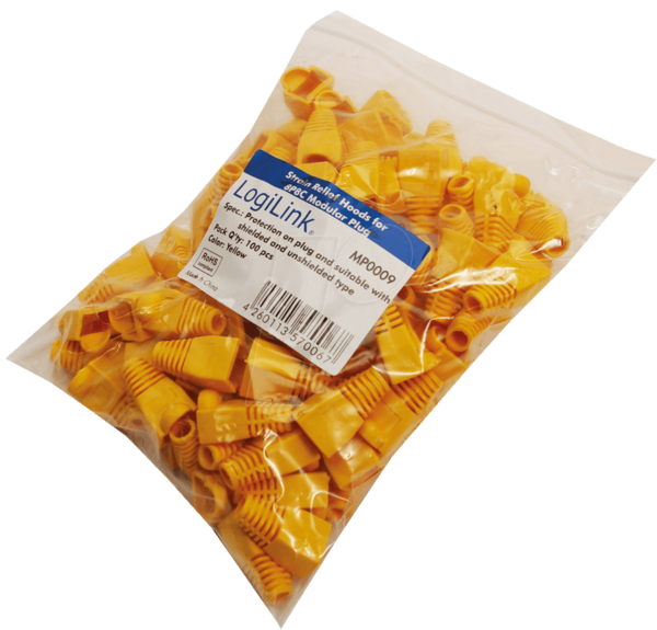 LOGILINK MP0009 - Modulare Knickschutzhülle 100 Stk. gelb