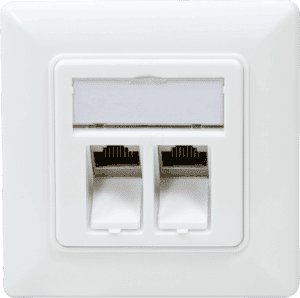 LOGILINK NK4023 - Modulare Wanddose für CAT.6A mit RJ45-Stecker