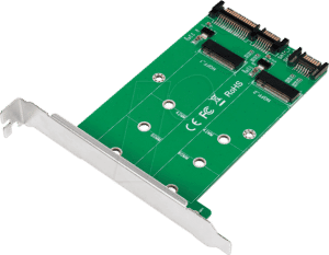LOGILINK PC0086 - 2x SATA zu 2x M.2 SATA SSD Adapter