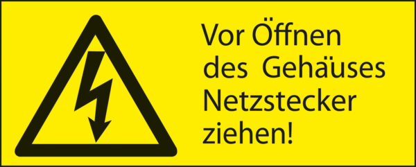 W 74403 - Warnschild: Netzstecker ziehen