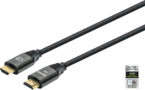 MANHATTAN 355940 - Ultra High Speed HDMI Kabel 48 GBit/s 8K 60 Hz schwarz 2 m