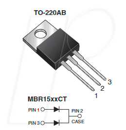 MBR 1560CTE3 VIS - Zweifach Schottky Diode