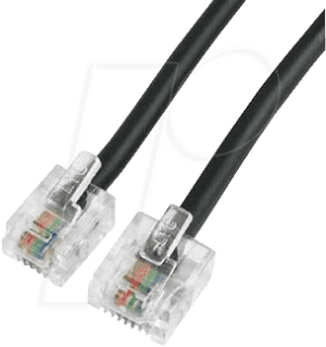 MK 6P4C SW 10M - Stecker 6p4c auf Stecker 8p4c