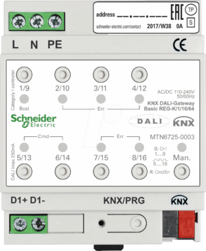 SE MTN6725-0003 - KNX DALI-Gateway Basic REG-K/1/16/64