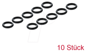 NAVILOCK 12680 - GNSS O-Ring Silikon für M8 6 Pin Stecker schwarz 10 Stück